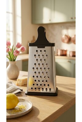18 cm Paslanmaz Çelik Rende Siyah CKR4517 - 3