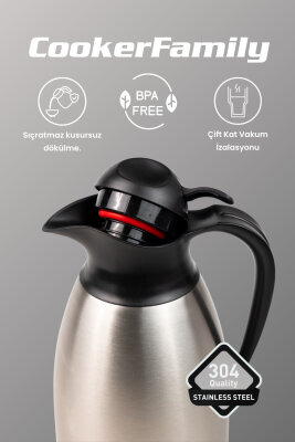 Cooker Classic 2 Litre Paslanmaz Çelik Termos CKR2006 - 3