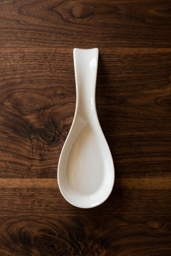 24x8 cm Porselen Kirli Kaşıklık Beyaz CKR4585 - 5