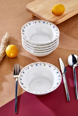 6'lı 14 cm Meadow Porselen Kase Seti CKR4250