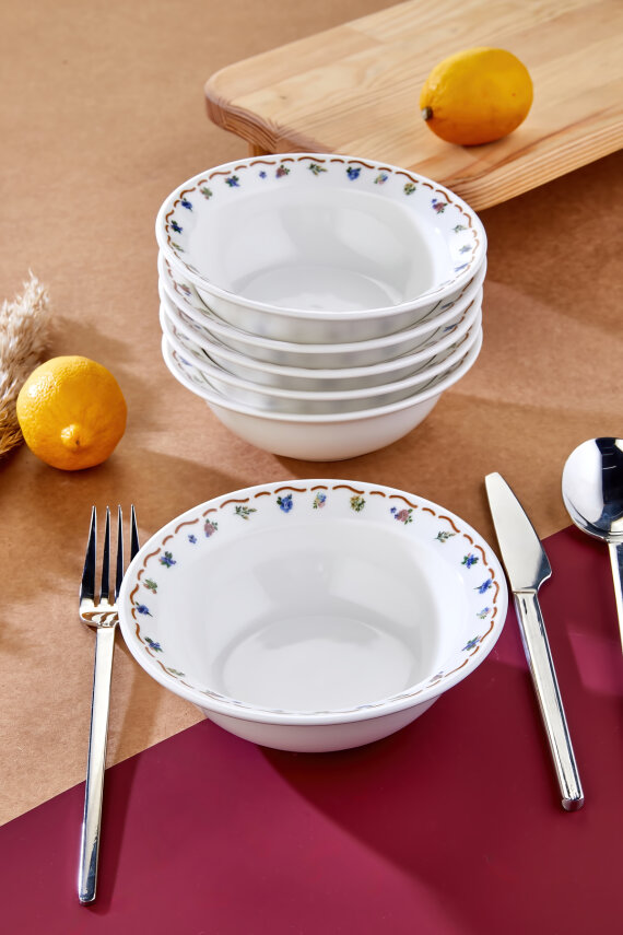 6'lı 14 cm Meadow Porselen Kase Seti CKR4250 - 2