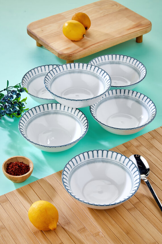 6'lı 14 cm Olive Porselen Kase Seti CKR4254 - 4