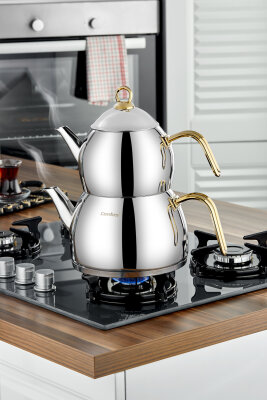 Cooker Afitap Aile Boy Paslanmaz Çelik Çaydanlık Takımı 1,75-3 Litre CKR3921