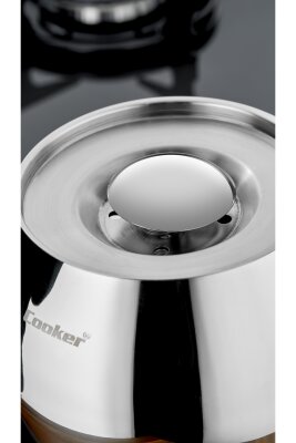 Cooker Afitap Orta Boy Paslanmaz Çelik Çaydanlık Takımı 1,1-2 Litre - 2