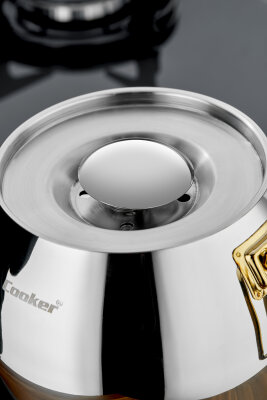 Cooker Afitap Orta Boy Paslanmaz Çelik Çaydanlık Takımı 1,1-2 Litre - 4