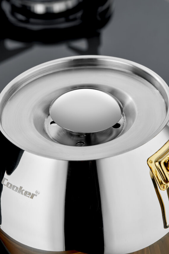 Cooker Afitap Orta Boy Paslanmaz Çelik Çaydanlık Takımı 1,1-2 Litre - 4