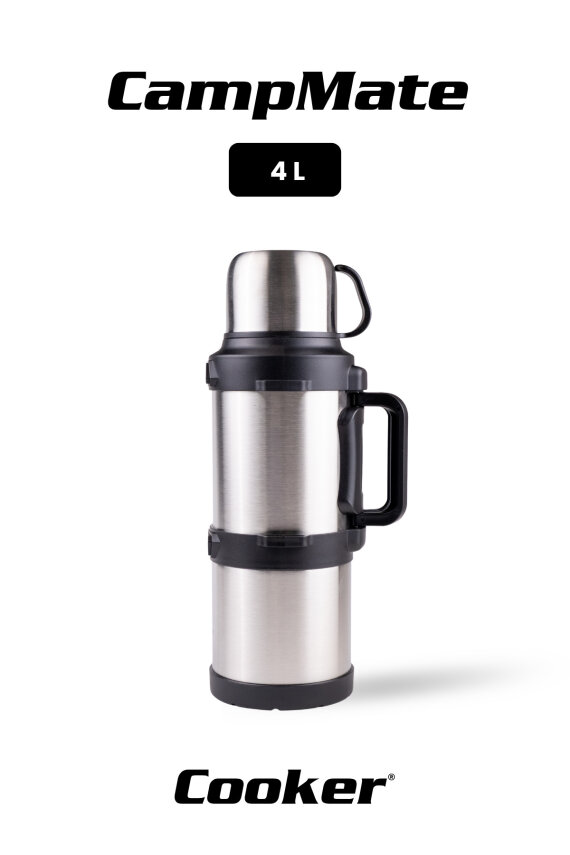 Campmate 4 Litre Paslanmaz Çelik Termos Gümüş CKR2131 - 1