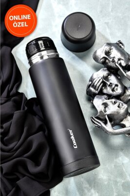 Cooker ColorLine 750 ml Paslanmaz Çelik Termos Siyah CKR2022 - 1