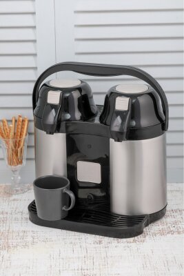 Cooker 5 litre Çiftli Pompalı Paslanmaz Çelik Termos CKR2027 - 2