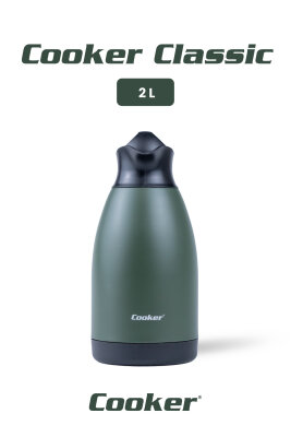 Cooker Classic 2 Litre Paslanmaz Çelik Termos Yeşil CKR2040