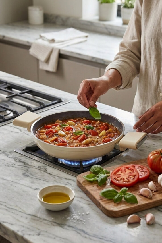 Cooker Cliff 22 cm Seramik Kaplama Sahan Krem CKR4641 - 2