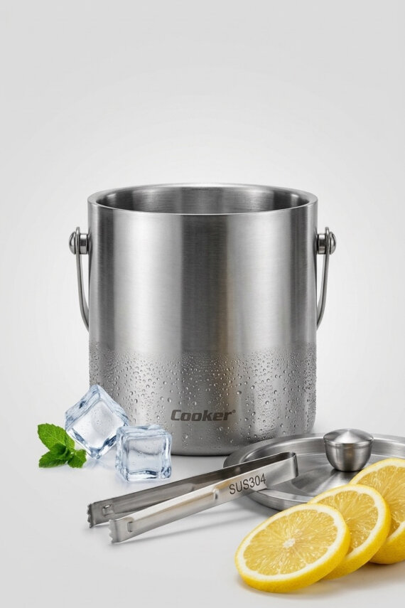 Cooker 1.6 Litre Çelik Buz Kovası YK1838 - 4