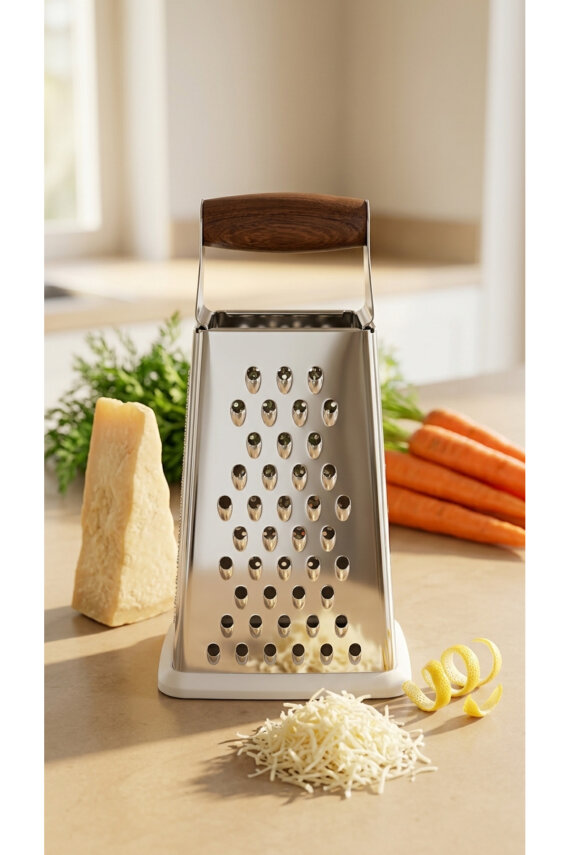 Cooker 18 cm Paslanmaz Çelik Rende Beyaz CKR4509 - 2