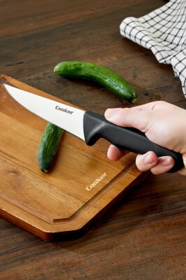 Cooker 27 cm Paslanmaz Çelik Kasap Bıçağı Siyah CKR4597 - 3