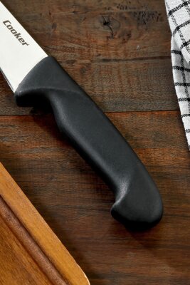 Cooker 27 cm Paslanmaz Çelik Kasap Bıçağı Siyah CKR4597 - 6