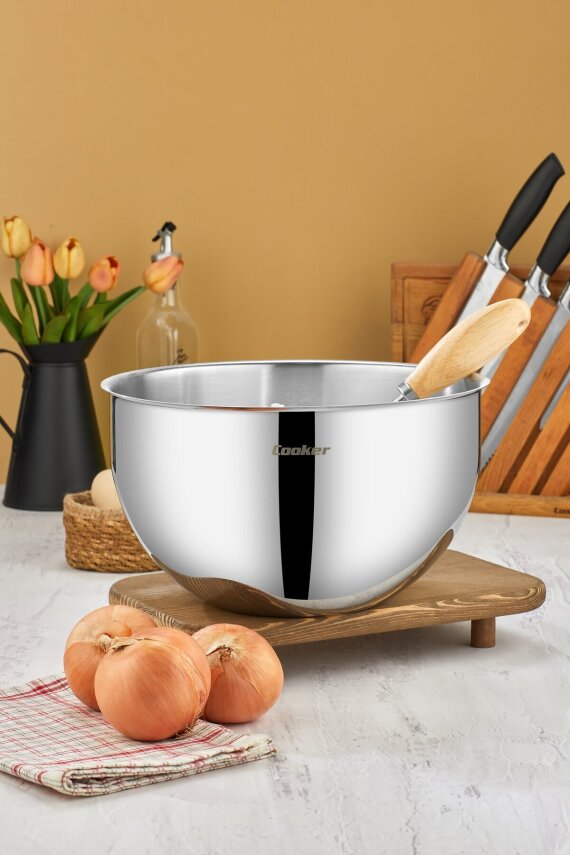 Cooker 28 cm 8 L Paslanmaz Çelik Karıştırma Kabı CKR3528  - 1