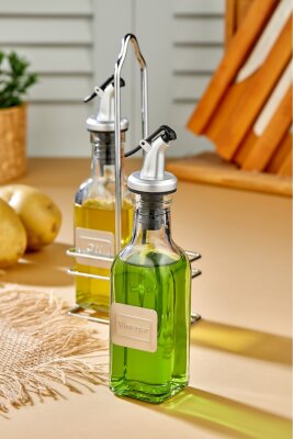 Cooker 2'li 150 ml Stantlı Cam Yağdanlık, Sosluk, Baharatlık Seti CKR2956 - 3