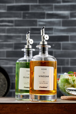 Cooker 2'li 500 ml Cam Yağlık Sirkelik Sosluk Seti CKR3891 - 5