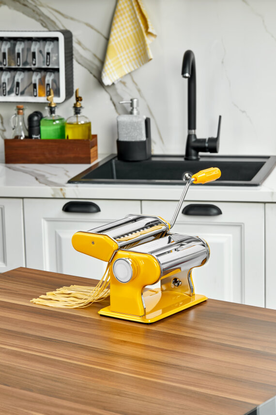 Cooker 3 Fonksiyonlu Hamur Erişte Makarna Kesme Makinesi Sarı CKR3844 - 1
