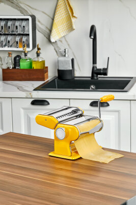 Cooker 3 Fonksiyonlu Hamur Erişte Makarna Kesme Makinesi Sarı CKR3844 - 2