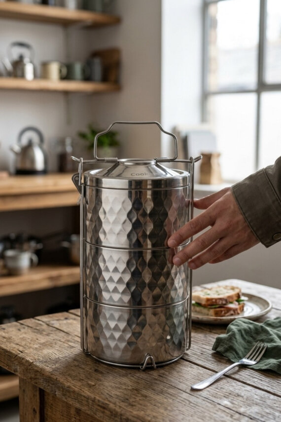 Cooker 3 Katlı Paslanmaz Çelik Sefer Tası YK1841 - 2