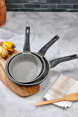 Cooker 3 Parça Granit Döküm Tava Seti 20–24–28 cm CKR3898 - 6