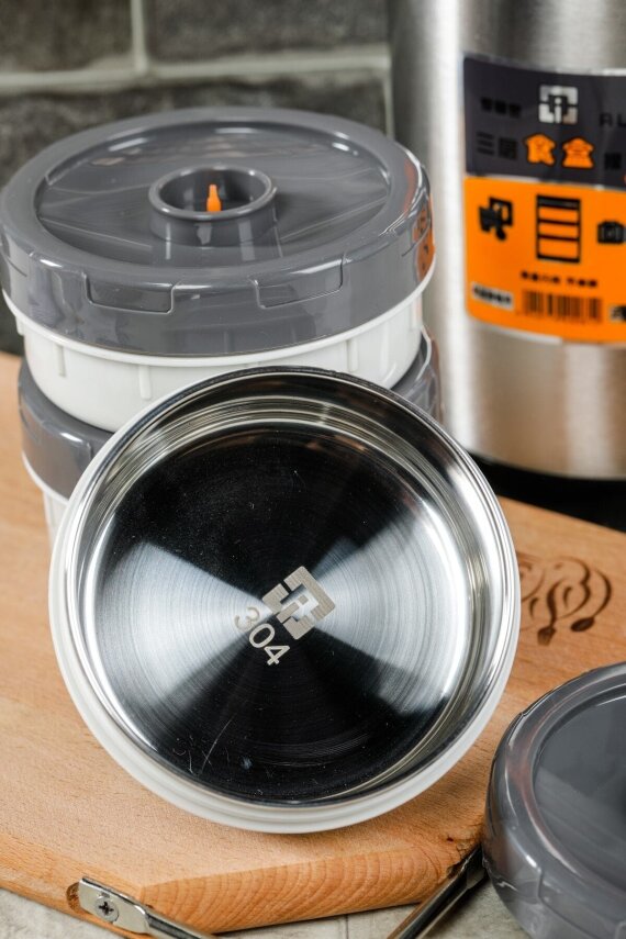 Cooker 3'lü 1.9 Litre Paslanmaz Çelik Yemek Termosu YK1090 - 5