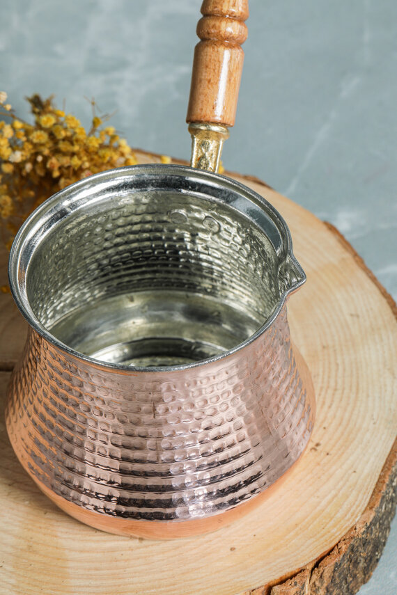 Cooker 400 ml Dövme Bakır El Yapımı Cezve Kahve Cezvesi BK015 - 2