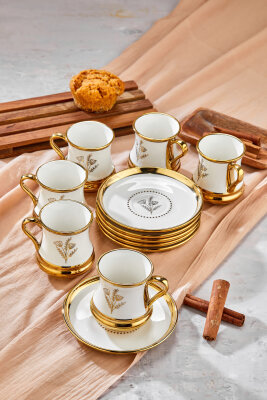 Cooker 6 Kişilik 180 ml Porselen Çay ve Kahve Fincan Takımı CKR3460 - 9