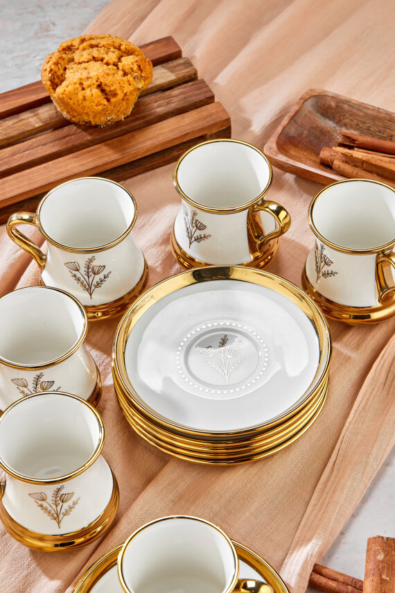 Cooker 6 Kişilik 180 ml Porselen Çay ve Kahve Fincan Takımı CKR3460 - 11