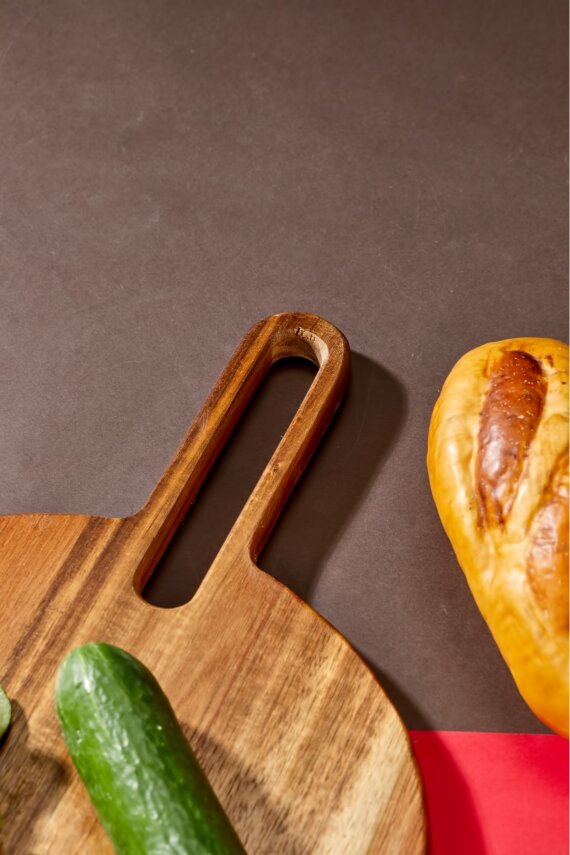 Cooker Akasya Yuvarlak Sunum ve Kesme Tahtası 40x28 cm CKR3418 - 2