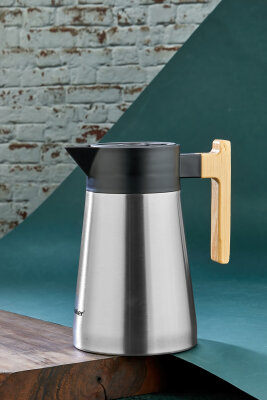 Cooker BambooPour 1.5 Litre Paslanmaz Çelik Bambu Saplı Çelik Termos CKR2090 - 9