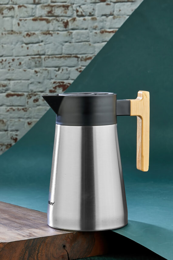 Cooker BambooPour 1.5 Litre Paslanmaz Çelik Bambu Saplı Çelik Termos CKR2090 - 9