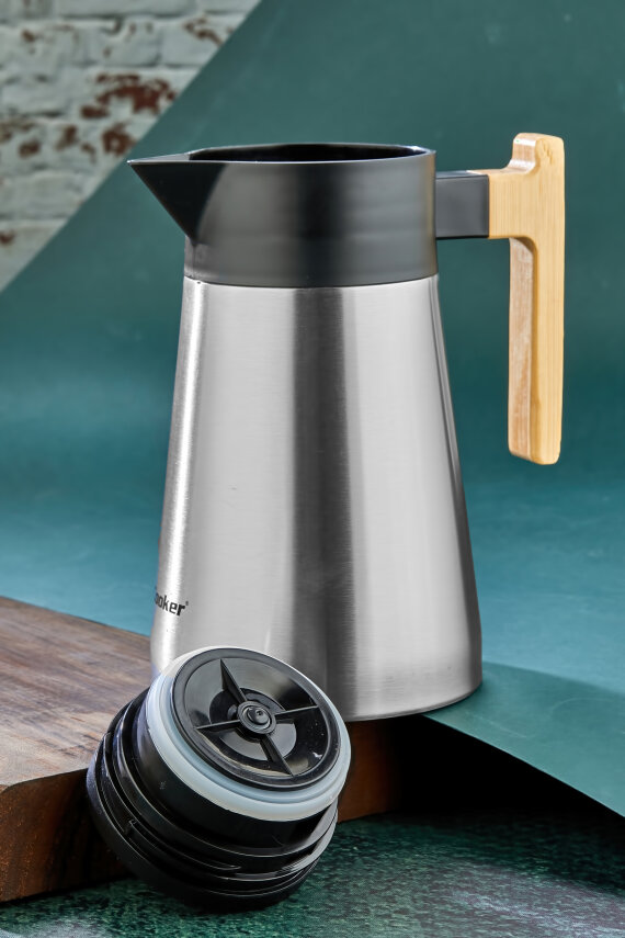 Cooker BambooPour 1.5 Litre Paslanmaz Çelik Bambu Saplı Çelik Termos CKR2090 - 16