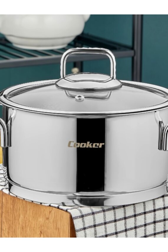 Cooker Bomonti 16 cm 2 Litre İndüksiyon Uyumlu Paslanmaz Çelik Derin Tencere CKR3191 - 4