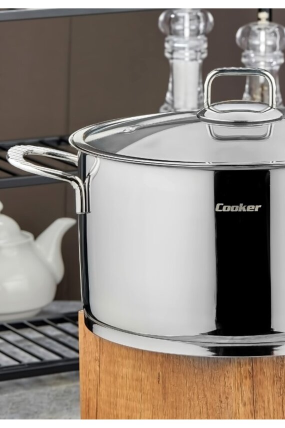 Cooker Bomonti 28 cm İndüksiyon Uyumlu Paslanmaz Çelik Derin Tencere CKR3192 - 3