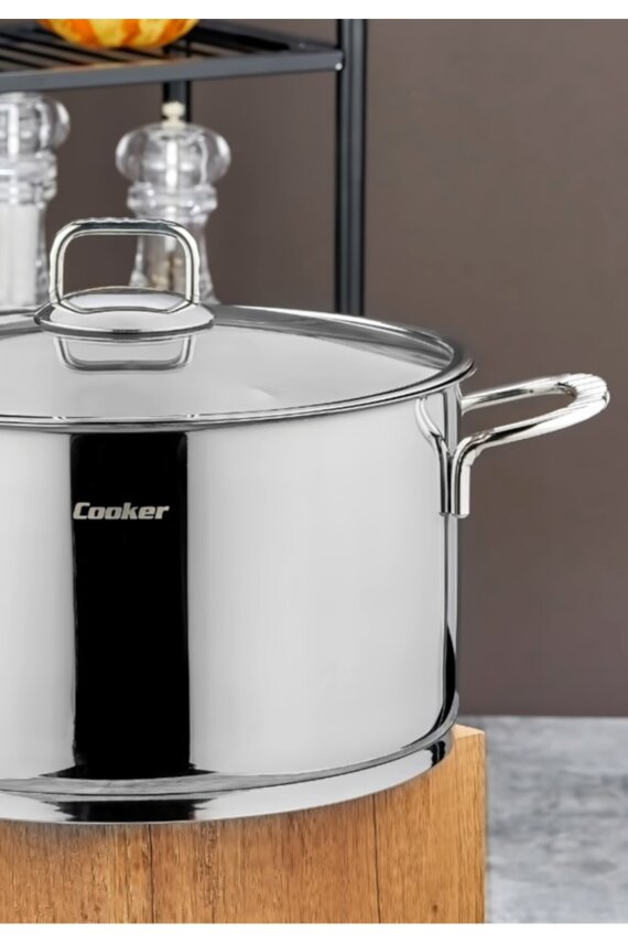 Cooker Bomonti 28 cm İndüksiyon Uyumlu Paslanmaz Çelik Derin Tencere CKR3192 - 4