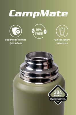 Cooker CampMate 1 Litre Paslanmaz Çelik Termos CKR2081 - 8