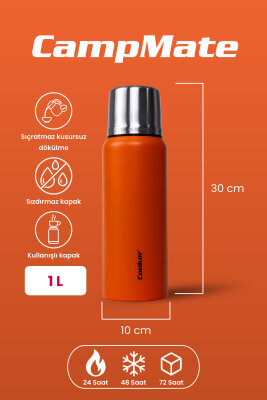 Cooker CampMate 1 Litre Paslanmaz Çelik Termos CKR2081 - 12