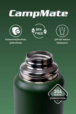 Cooker CampMate 1 Litre Paslanmaz Çelik Termos CKR2081 - 18