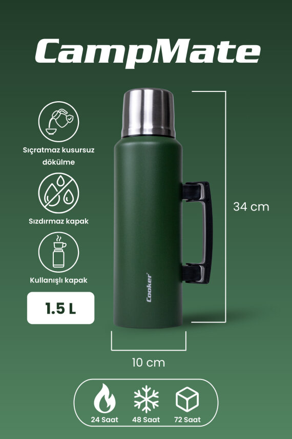 Cooker CampMate 1.5 L Paslanmaz Çelik Termos CKR2085 - 2
