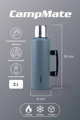 Cooker CampMate 2 Litre Paslanmaz Çelik Termos - 2