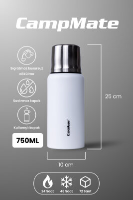 Cooker CampMate 750 ml Paslanmaz Çelik Termos CKR2106 - 7