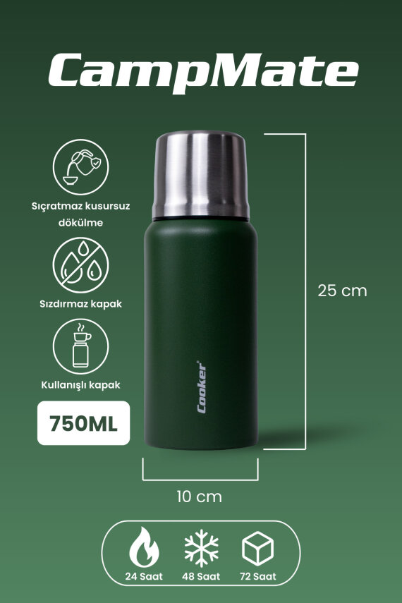Cooker CampMate 750 ml Paslanmaz Çelik Termos CKR2106 - 18