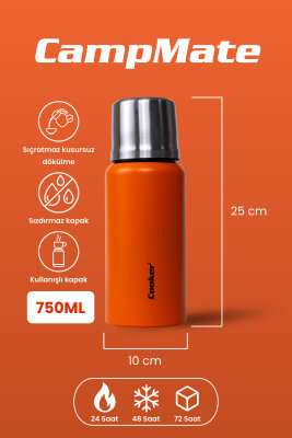 Cooker CampMate 750 ml Paslanmaz Çelik Termos CKR2106 - 23