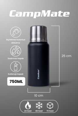 Cooker CampMate 750 ml Paslanmaz Çelik Termos CKR2106 - 28
