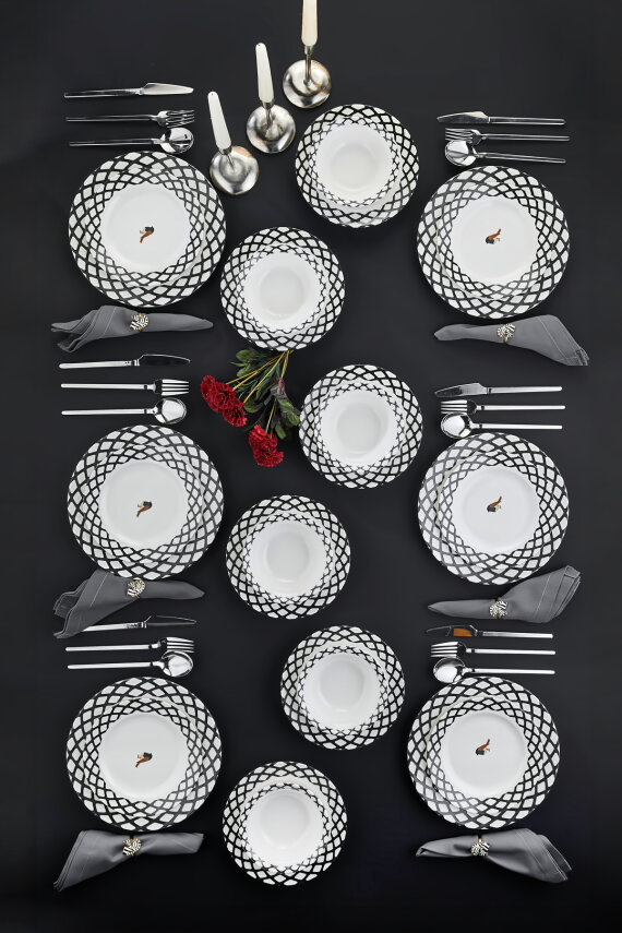 Cooker Chantilly 24 Parça Porselen Yemek Takımı CKR4808 - 6