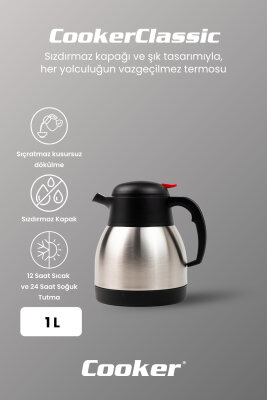 Cooker Classic 1 Litre Paslanmaz Çelik Termos CKR2035 - 2