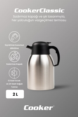 Cooker Classic 2 Litre Paslanmaz Çelik Termos CKR2104 - 2