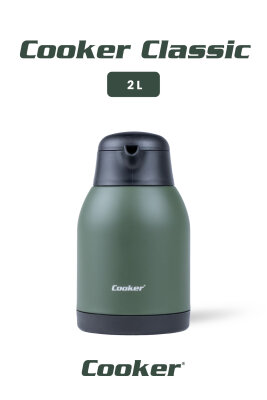 Cooker Classic 2 Litre Paslanmaz Çelik Termos Yeşil CKR2038